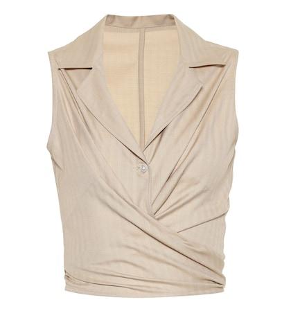 Valentino Garavani The Elide Wool And Silk Top