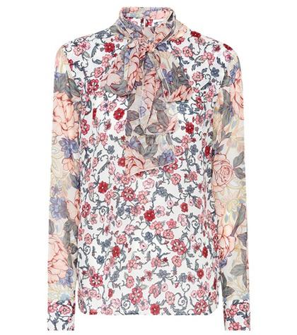 See By Chlo Printed Pussy-bow Blouse