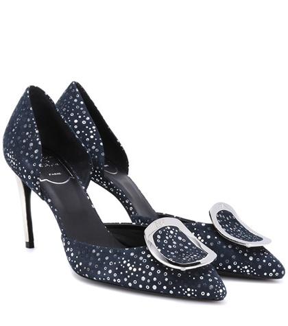 Roger Vivier Dorsay Sexy Choc Printed Suede Pumps