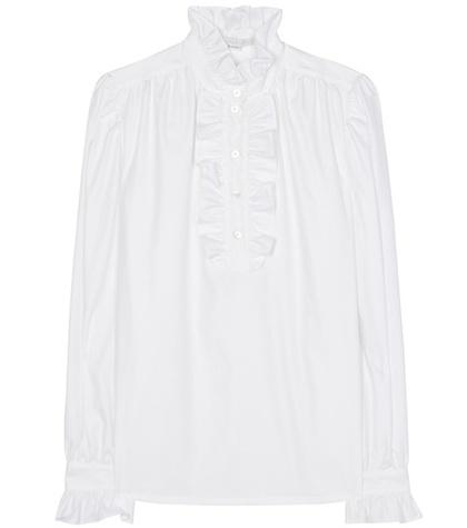 Proenza Schouler Cotton Ruffle Shirt