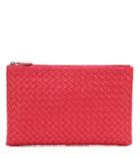 Valentino Intrecciato Leather Clutch