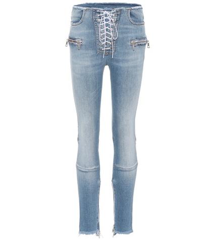 Unravel Lace-up Skinny Jeans