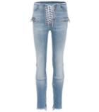 Unravel Lace-up Skinny Jeans