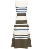Loro Piana Mallorie Striped Cotton And Silk Dress