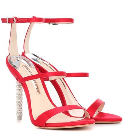 Sophia Webster Rosalind Crystal-embellished Satin Sandals