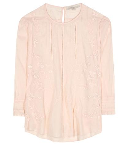 Vanessa Bruno Embroidered Ramie And Cotton Blouse