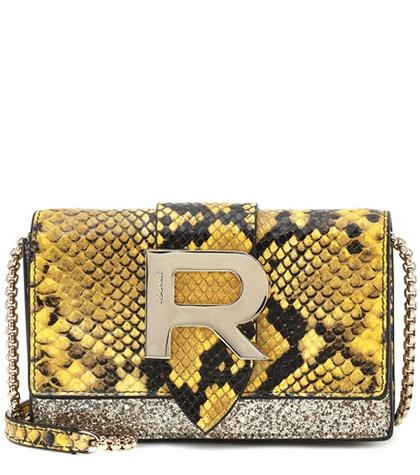 Valentino Garavani Embossed Leather Shoulder Bag