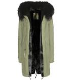 Mr & Mrs Italy Army Fur-lined Parka With Fur-trimmed Hood