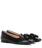 The Row Embellished Leather Ballerina Shoes