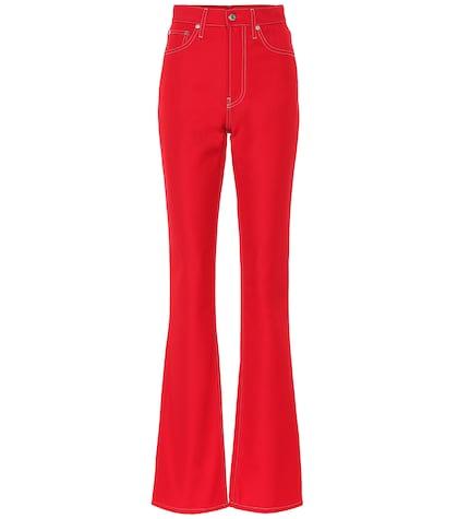 Helmut Lang High-rise Cotton-blend Pants