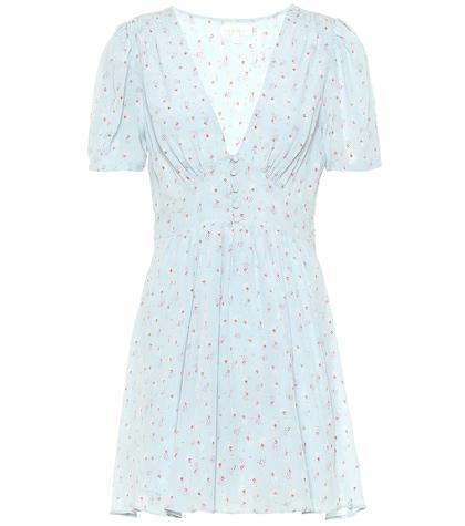 Loveshackfancy Ruby Silk Crêpe Minidress