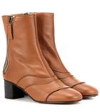 Chlo Lexie Leather Ankle Boots