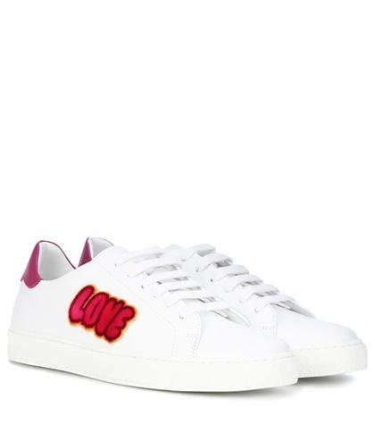 Anya Hindmarch Love And Kisses Leather Sneakers