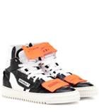 Off-white Embossed Leather Sneakers