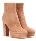 Gianvito Rossi Temple Suede Platform Boots