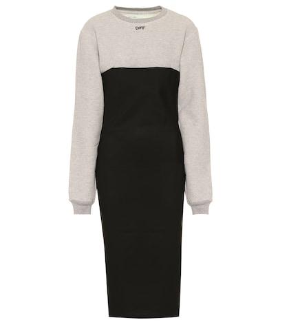 Off-white Cotton-blend Midi Dress