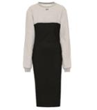 Off-white Cotton-blend Midi Dress