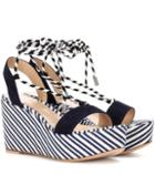 Gianvito Rossi Antibes Mid Suede Wedge Sandals