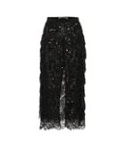 Alessandra Rich Sequined Lace Midi Skirt