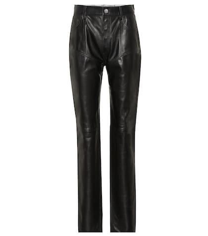 Chlo Reversible Metallic Leather Pants