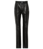 Chlo Reversible Metallic Leather Pants