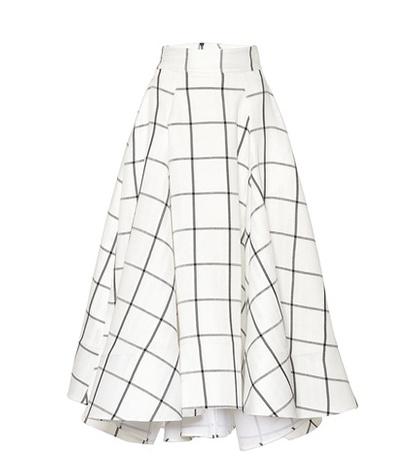 Maticevski Promising Checked Herringbone Skirt