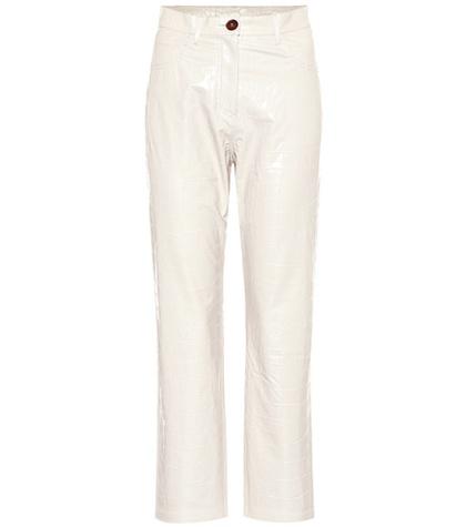 Nanushka Ivy Faux Leather Straight Pants