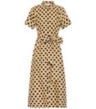 Lisa Marie Fernandez Polka-dot Linen Midi Dress