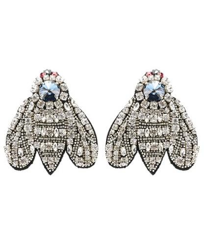 Nicholas Kirkwood Crystal-embellished Clip-on Earrings