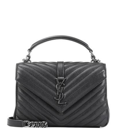 Saint Laurent College Quilted Leather Shoulder Bag
