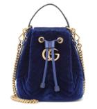 Gucci Gg Marmont Velvet Bucket Bag