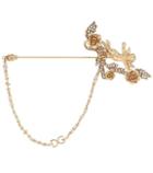 Dolce & Gabbana Crystal And Brass Brooch