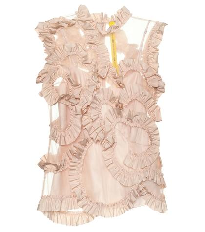 Moncler Genius 4 Moncler Simone Rocha Ruffled Silk-blend Top