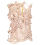 Moncler Genius 4 Moncler Simone Rocha Ruffled Silk-blend Top