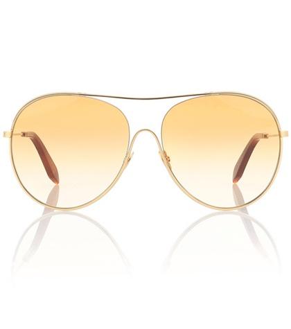 Victoria Beckham Loop Round Aviator Sunglasses