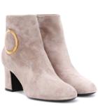 Roger Vivier Chunky Trompette Suede Ankle Boots
