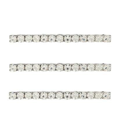 Christian Louboutin Set Of 3 Crystal Bobby Pins