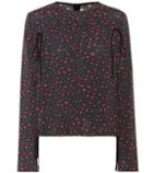 Diane Von Furstenberg Floral Printed Crêpe Top