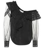 Self-portrait Dotted Jacquard Blouse