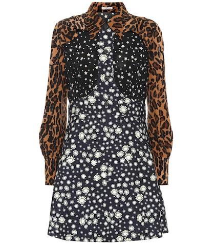 Miu Miu Leopard And Floral Minidress