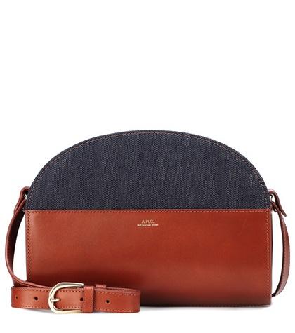 Etro Demi-lune Leather Shoulder Bag