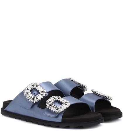 Dolce & Gabbana Slidy Viv Satin Slides