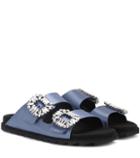Dolce & Gabbana Slidy Viv Satin Slides