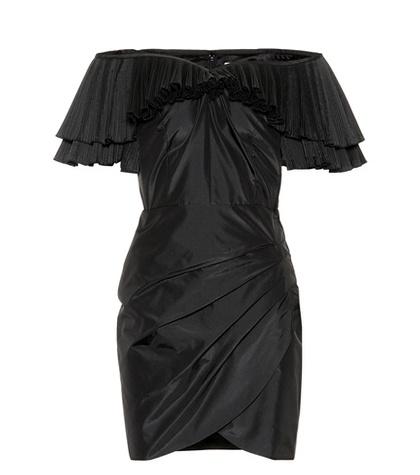 Alessandra Rich Ruffled Silk-blend Minidress