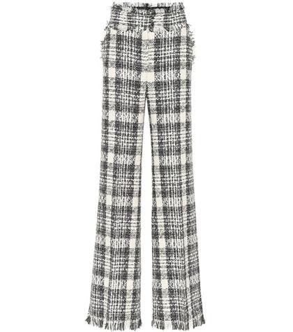 Msgm Tweed High-waisted Pants