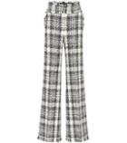 Msgm Tweed High-waisted Pants