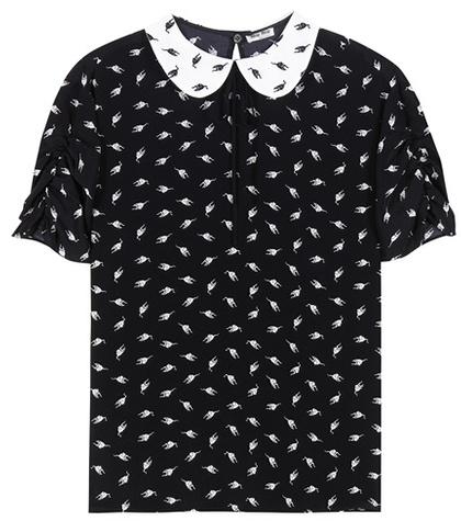 Vetements Printed Silk Blouse