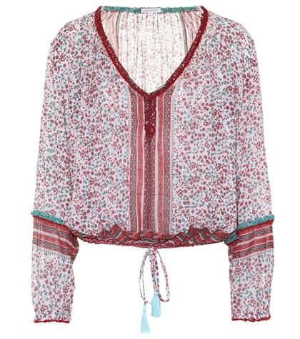 Brunello Cucinelli Bibi Tasseled Cotton Blouse