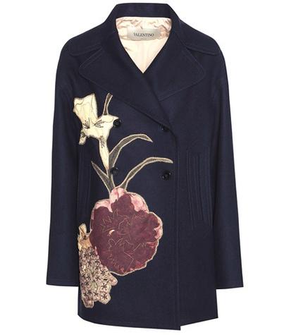 Valentino Embellished Virgin Wool Coat