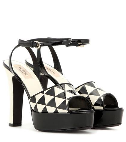 Ellery Valentino Garavani Shiny Fever Patent Leather Sandals